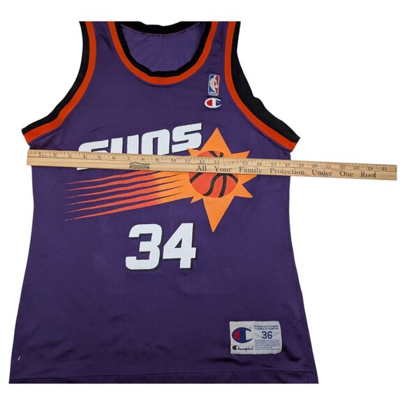 Vintage Champion Phoenix Suns Charles Barkley jersey NBA sz 36 Small 90s *READ - Picture 9 of 10